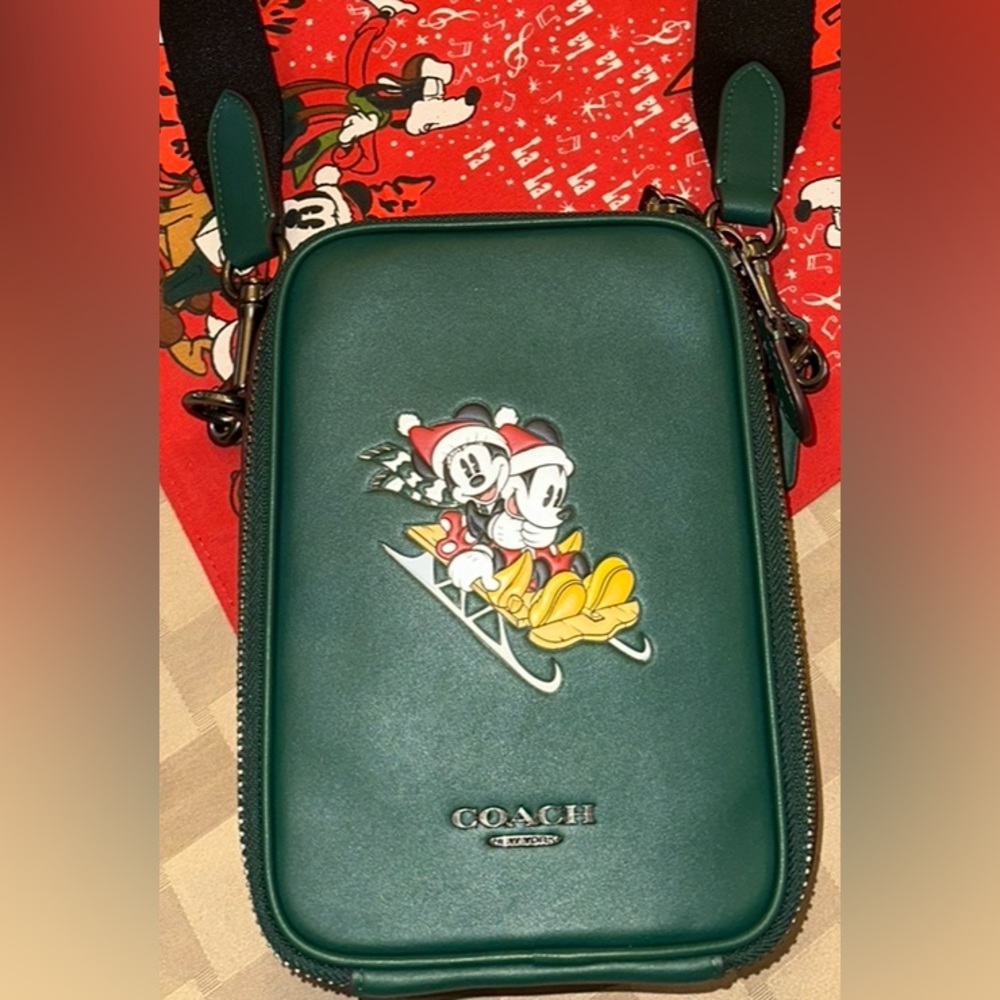 Disney X Coach Stanton Crossbody With Winter Motif